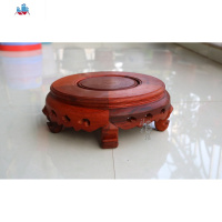 热卖缅甸花梨原木色花几鱼缸底座三件套红木花架实木阳台花盆座 泰空仓花架/花几