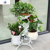 花架阳台铁艺多层客厅花盆架子绿萝吊兰花架欧式实木组装简约特价 泰空仓花架/花几