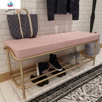 铁艺换鞋凳北欧简约现代口服装店试鞋沙发凳长条家用床尾凳网红 泰空仓