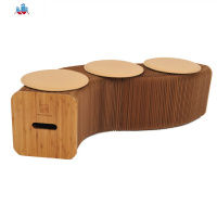 凳子伸缩沙发凳时尚纸凳子北欧小户型家具矮长凳创意省空间 泰空仓