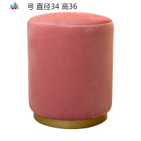 北欧轻奢布艺圆凳网红梳化妆凳小墩子沙发凳单人换鞋凳家用独矮凳 泰空仓