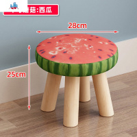 实木小凳子家用脚凳矮凳布艺沙发凳板凳圆凳时尚创意换鞋凳小椅子 泰空仓