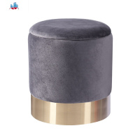 北欧梳化凳现代简约沙发凳网红换鞋收纳凳化妆台凳子储物轻奢圆凳 泰空仓