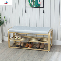 北欧换鞋凳家用口沙发凳子简约鞋柜创意轻奢经济型铁艺软包坐垫 泰空仓