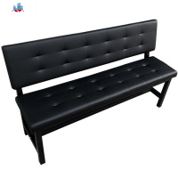长条凳子健身房休息区靠墙软包长条椅带靠背长凳沙发理发店等候椅 泰空仓沙发凳/脚踏
