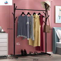 简易晾衣架落地卧室内折叠挂衣架单杆式移动衣帽架家用阳台晒衣服 泰空仓落地衣帽架