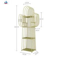 北欧玄关置物架厅衣帽架家用挂衣架神器落地卧室仙人掌衣服架子 泰空仓落地衣帽架