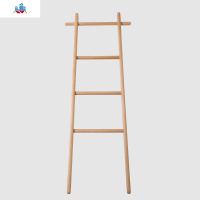 梯形置物架北欧创意落地挂衣架卧室浴室衣服实木靠墙楼梯子衣帽架 泰空仓落地衣帽架
