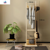 现代简约实木衣帽架落地卧室挂衣架多功能省空间家用木质落地衣架 泰空仓落地衣帽架