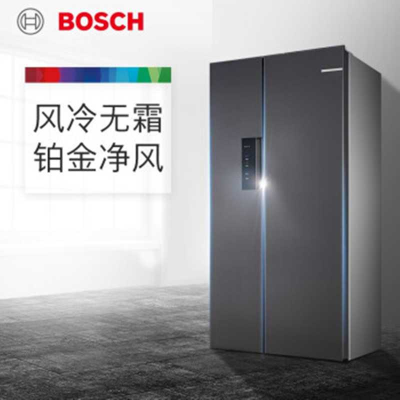 博世(BOSCH)KXN50A97TI 502L双开门超薄对开风冷无霜嵌入冰箱 铂金净风(冷杉灰)