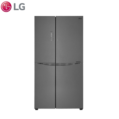 LG GR-Q2473PSA 643升大容量冰箱对开门透视窗门中门 线性变频 智能家用 除菌节能 敲一敲 风冷无霜 银色