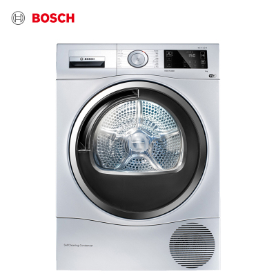 博世(BOSCH)WTU876H80W 9公斤 烘干机 热泵干衣机 婴幼除菌烘 低温护衣 全干即穿 原装进口