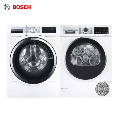 博世(BOSCH) 洗烘套装10kg WGC354B01W+WTUM45D00W 10KG活氧空气洗+10公斤热泵烘干机