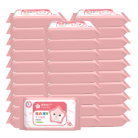 漂亮宝贝婴儿手口湿巾湿纸巾10抽*30包