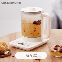 长虹(CHANGHONG)养生壶家用小型加厚玻璃多功能煮茶器花茶黑茶恒温烧水壶_浅米白色