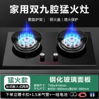 鱼跃星空大火力燃气灶双灶家用天然气厨房台式液化气嵌入式煤气灶_旗舰双九腔8.5kw无定时熄火保护_天然气