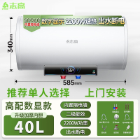 志高(CHIGO)上门电热水器家用卫生间洗澡50升储水式小型 40升出水断电单人上门