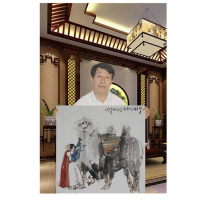 手绘名家中国当代画家刘大为写意人物四尺斗方瑞雪客厅书房装饰画