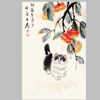 手绘保真名人名家书画孙菊生精品动物猫贈出版物画册办公室收藏装