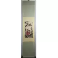 钱化佛字画手绘精品国画人物佛寿无量精装裱立轴商务礼品收藏