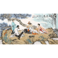 范曾字画手绘精品国画六尺人物广陵散赠专辑商务礼品装饰收藏