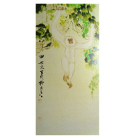 国画名人名家字画田世光精品三尺花鸟作品赠鉴定证书酒店装饰馈赠