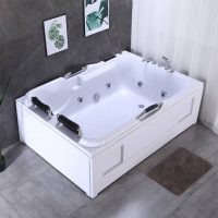 海澳德 双人浴缸超大酒店别墅工程按摩冲浪加热 式亚克力成人家用浴缸