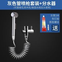海澳德 卫生间马桶喷枪伴侣水龙头高压冲洗器喷头妇洗厕所增压神器 [套餐五]银色喷枪+(灰色)弹力管+分水 净身妇洗器