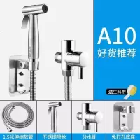 海澳德 净身妇洗器 增压马桶喷枪水龙头妇洗器手持喷头卫生间水枪伴侣 T30-分水器+304不锈钢喷枪+1.5 净身妇