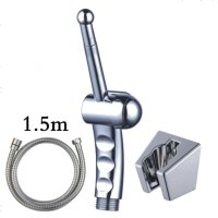 海澳德 喷头净身妇洗器肛冲洗器马桶喷枪妇女私处冲洗PP屁股阴道洁身器 套餐三(镀铬色)