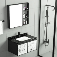 海澳德 卫生间洗手盆大理石浴室柜洗脸盆挂墙式陶瓷洗漱台小户型洗面池盆