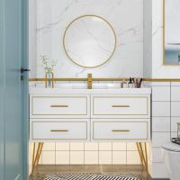 海澳德 智能浴室柜组合北欧现代简约轻奢洗手池洗脸盆卫生间大理石洗漱台