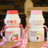 少女心养乐多塑料水杯便携韩版男女学生创意个性可爱ins网红杯子