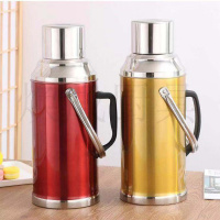 特厚不锈钢外壳玻璃内胆保温壶热水壶开水瓶大容量暖水瓶