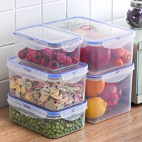 塑料保鲜盒冰箱收纳盒透明密封盒长方形微波炉加热饭盒食物便当盒