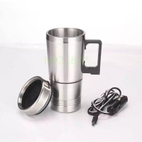 车载电热杯保温水杯12v汽车烧水壶车用烧水加热电热水器开水2