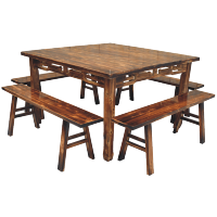 雨龙SM餐桌家用组合实木餐桌多功能餐桌凳餐椅