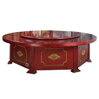 雨龙实木大圆桌T多功能餐桌凳