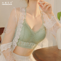妖精奇迹可可蕾丝美背裹胸带胸垫防走光聚拢舒适打底抹胸肩带内衣