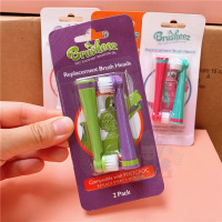 苏宁好货直邮儿童电动牙刷套装 送替换刷头水杯沙漏 绿色鳄鱼替换刷头