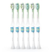 苏宁好货适用飞利浦电动牙刷头替换钻石HX939p/6320/9372/6721/9340/6 标准清洁6支+至臻亮白6支
