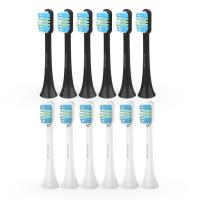 苏宁好货适用飞利浦电动牙刷头替换钻石HX939p/6320/9372/6721/9340 至臻亮白6支+至臻亮白-黑6支