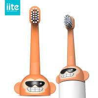 苏宁好货电动牙刷头替换头杜邦儿童细毛刷头 猴棕色(两支装)