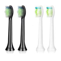 苏宁好货电动牙刷头适用于康佳KZ-5S/6S/7S声波软毛替换通用 适用康佳7S-黑色(12支装)