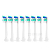 苏宁好货适用飞利浦电动牙刷头替换hx6730/3230A/3226/3216/67 护龈款8支(送旅行盒+牙膏+1刷盖)