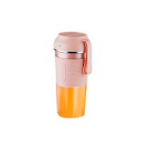 苏宁好货小型榨汁机家用水果果汁杯电动便携式迷你搅拌机充电多功能摇摇杯 B款网红粉四叶刀功率30w