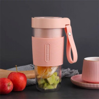 苏宁好货家用迷你榨汁机便携式多功能手动充电学生榨汁水果电动果汁搅拌杯 玫红色粉色6页