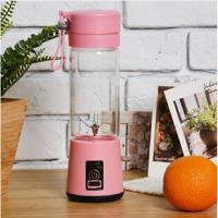 苏宁好货榨汁杯迷你型电动便携式杯子榨汁机学生家用水果小型炸果汁机宿舍 6叶玻璃杯身双动力款（蓝色）