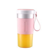苏宁好货网红榨汁机小型便携式家用水果榨汁杯电动多功能USB充电迷你学生 优雅粉-2刀塑料杯身-电池2600