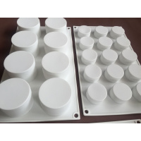 圆柱形硅胶模具慕斯蛋糕夹心模具 法式甜品3连8连15连烘焙模具